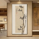 Axyaa Bamboo Entrance LED Light Wall Decor - High-end Chinese Style Home Hanging Painting