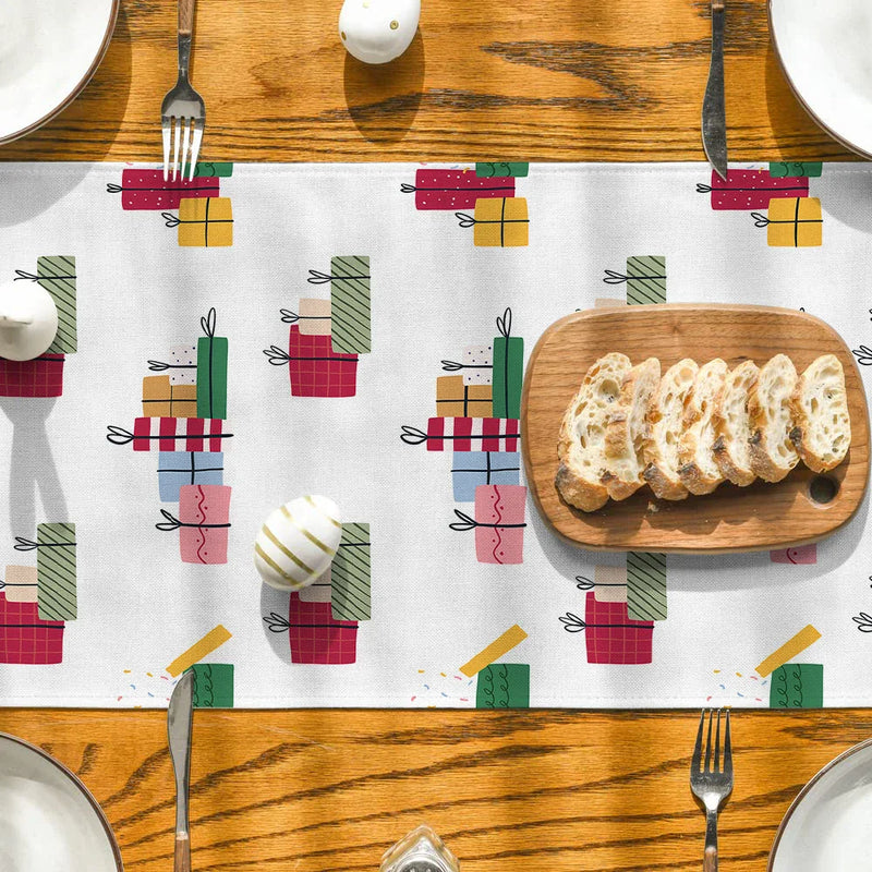 Axyaa Christmas Santa Table Runner for Home Dining Decor