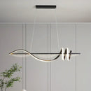 Axyaa Modern LED Chandelier for Hall Dining Room | Aluminum Dimming Decor Pendant Lighting