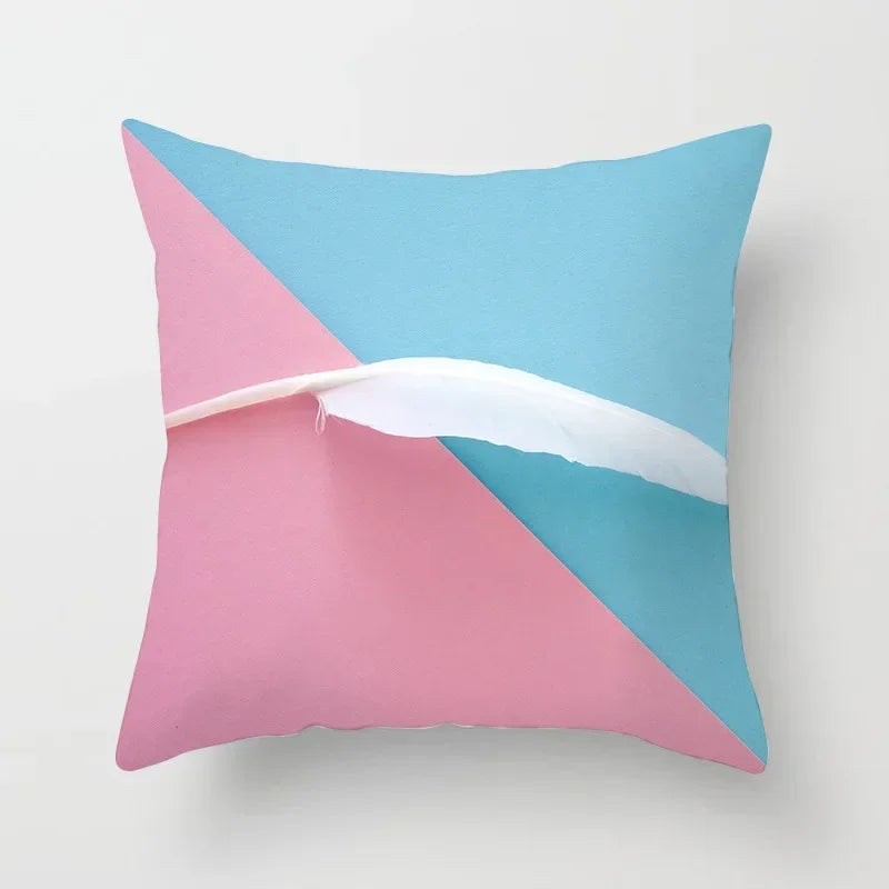 Axyaa Tropical Leaf Print Pillowcase for Living Room Sofa