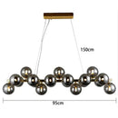 Axyaa Glass LED Pendant Chandelier Light for Living Room and Dining Room