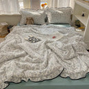 Axyaa Cloud Kapok Knit Cotton Summer Quilt Set