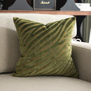 Axyaa Zebra Print Velvet Square Pillow Cover for Sofa Couch Living Room Bedroom