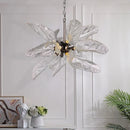 Axyaa Gold Leaf Pendant Chandelier for Kitchen and Dining Room
