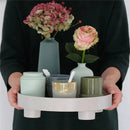 Axyaa Nordic White Ring Tray - Decorative Storage Tray for Tableware and Jewelry