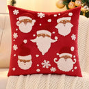 Axyaa Christmas Red Santa Claus Embroidered Cushion Cover - Home Decor