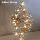 Axyaa Teardrop Crystal Chandelier - Vintage Bronze Tree Branch Hanging Light
