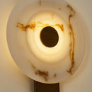 Axyaa Brass and Marble Wall Light: Luxury Minimalist Lighting for Home Decor