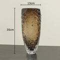 Wrinkled Glass Vase Hydroponics Pot by Axyaa - Room Aesthetic Floral Decor