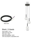 Axyaa Nordic Glass Pendant Lamp: Modern Bean Hanging Light for Home, Bar, Bedroom