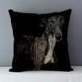 Axyaa Greyhound Printed Linen Cushion Cover - 45x45cm Square Sofa Bed Pillow