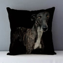 Axyaa Greyhound Printed Linen Cushion Cover - 45x45cm Square Sofa Bed Pillow
