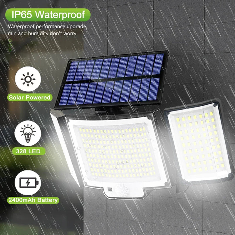 Axyaa Solar Light: Outdoor Waterproof Garden Street Light with 3 Modes.