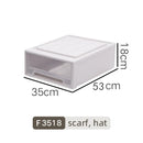 Axyaa Closet Organizer Storage Bins with Lid: Desktop Box for Clothes, Socks, Underwear
