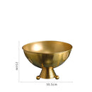 Axyaa Metal Flower Pot Golden Bowl Vase Home Decoration Handicraft Retro Succulent Planter