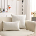 Axyaa Linen Pillow Cover in Green, Grey, White, Cream & Mustard - 12x20", 18x18", 25x25"