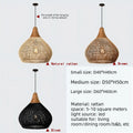 Axyaa Wabi-Sabi Rattan Pendant Light - Hand-Woven E27 Boho Lamp