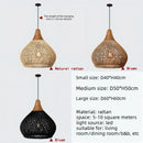 Axyaa Wabi-Sabi Rattan Pendant Light - Hand-Woven E27 Boho Lamp