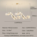 Axyaa Luxury Art Ceramics LED Chandeliers for Modern Decor