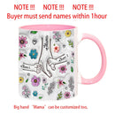 Axyaa 3D Flowers Name Mug for Mother's Day Gifts