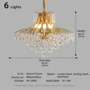 Axyaa French Crystal Chandelier & Modern Cream Style Dining Room Bedroom Fixtures