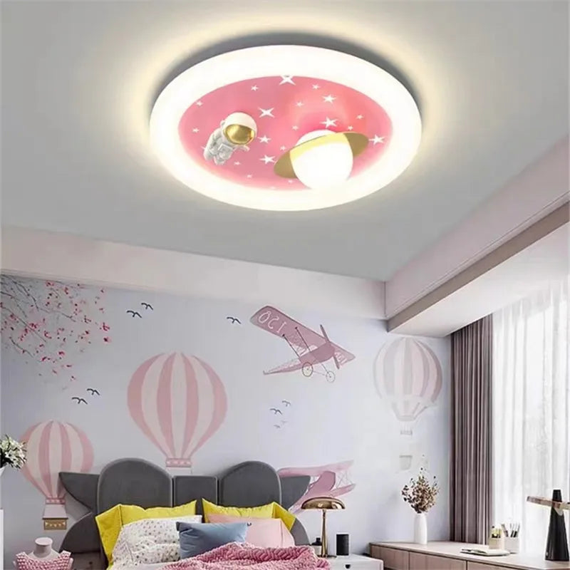 Axyaa Astronaut Kids Ceiling Fan with LED Moon Light Control