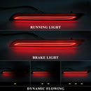 Axyaa LED Rear Bumper Reflector Lights with Running Brake and Dynamic Turn Signals
