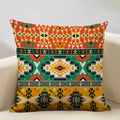 Axyaa Geometric Aztec Boho 45x45cm Linen Pillowcase for Home Sofa Decor