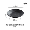 Axyaa Black & White Ceramic Tableware Set - Plates, Bowls, Japanese Luxury Dining Collection