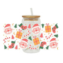 Axyaa Christmas Water Bottle with Lid & Straw | Festive Holiday Decor & Reusable Cup
