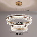 Axyaa Modern Minimalist Crystal Chandelier for Luxurious Living Room, Bedroom, and Dining Room