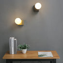 Axyaa Modern LED Glass Wall Sconce - Gold/Black Iron Light