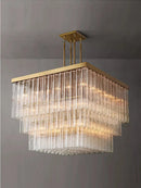 Axyaa Luxury Grand Square Chandelier Pendant Light for Living Room and Restaurant Home Decor
