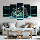 Axyaa Muscle Superbike H2R Wall Art Canvas Print for Modern Home Decor