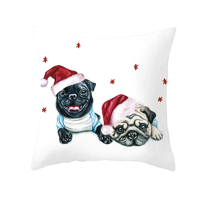 Axyaa Christmas Hat Pet Printed Cushion Cover 45x45cm