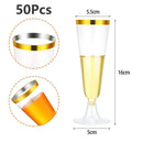 Axyaa Champagne Flutes: Disposable Clear Plastic Wine Glasses for Weddings & Parties