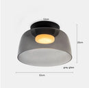 Axyaa Amber Glass LED Pendant Lights: Modern Nordic Hanging Lamp for Home Decor