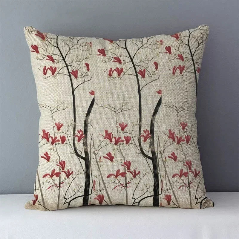 Axyaa Trees Printed Cozy Cushion for Living Room - Home Decor Pillowcase 45x45cm