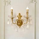 Axyaa Crystal Retro Wall Lamp for Medieval Bedroom, Living Room, Study Room - High-end, Elegant Design