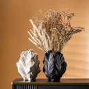 Axyaa Beige Matte Ceramic Vase Nordic Art Flower Pampas Grass Tabletop Decor