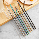 Axyaa Stainless Steel Straw Set with Cleaner Brush Home Bar Accessory