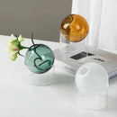 Axyaa Vintage Glass Vase for Tabletop Plants and Flower Arrangements