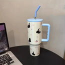 Axyaa Kawaii Cat Stainless Steel Tumbler | Vacuum Insulated Large Car Thermos Mug