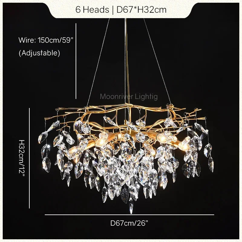 Axyaa Water Droplet Chandelier for Elegant Home Décor