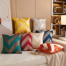 Axyaa Geometric Jacquard Square Cushion Cover 45x45 Polyester Throw Pillowcase