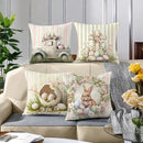Easter Egg Wreath Bunny Pattern Cushion Cover for Axyaa Brand Home Décor