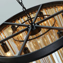 Axyaa Black Crystal Gold Chandelier Pendant Light