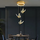 Axyaa Butterfly Acrylic Stair Chandelier | Modern LED Living & Dining Room Hanging Lamp