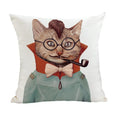 Axyaa Animal Clothes Cushion Cover – Cat Fox Bear Elephant Pillowcase