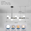 Axyaa Glass Ball LED Ceiling Chandeliers | Modern Hanging Lamp for Kitchen Living Dining Room
